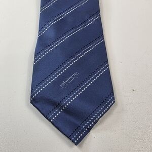 BMW Navy and White Patterned Tie